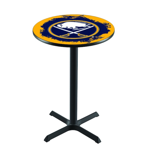 42" Blk Wrinkle Buffalo Sabres Pub Table